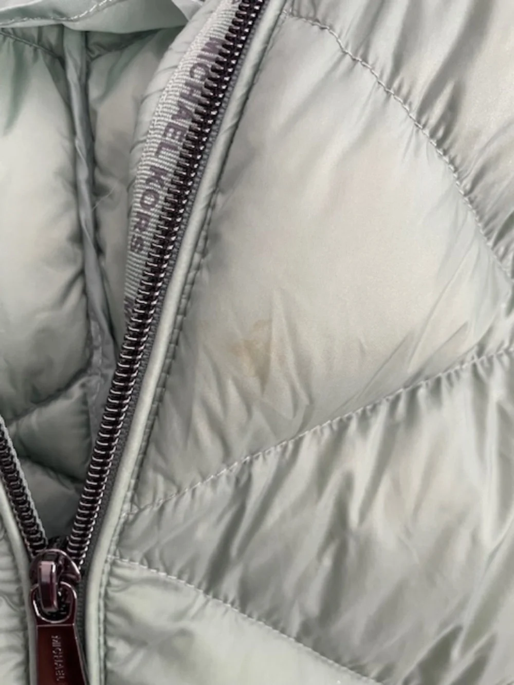 Michael Kors Packable 90% Down Puffer Jacket Hooded Sage Green Small - Picture 10 of 11